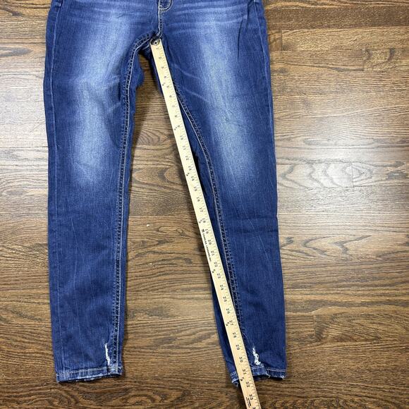 BKE Denim Payton Jeans Womens 36R Blue Medium Wash Skinny Fit Distressed - Picture 6 of 10